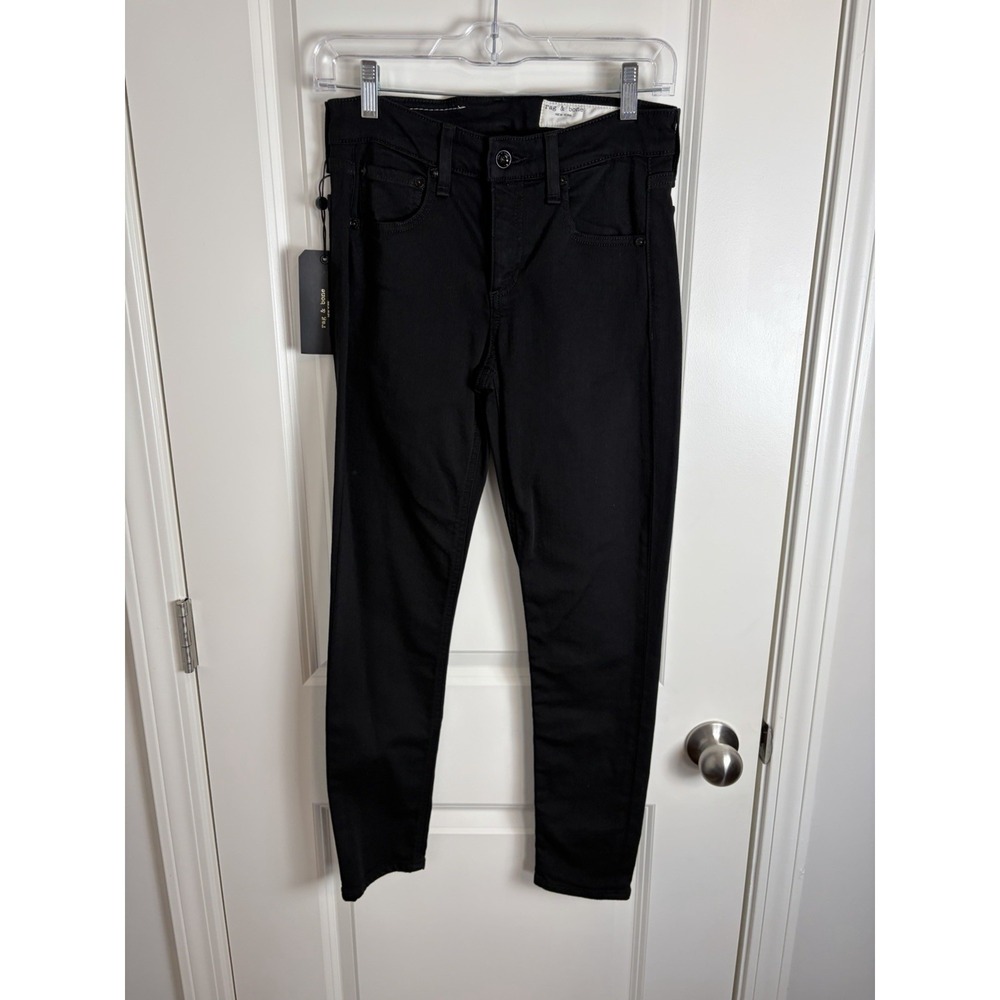 NWT!! rag & bone Women's Jeans 25 Ankle Skinny Mid-Rise Denim, Black